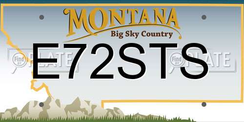 E72STS Montana License Plate