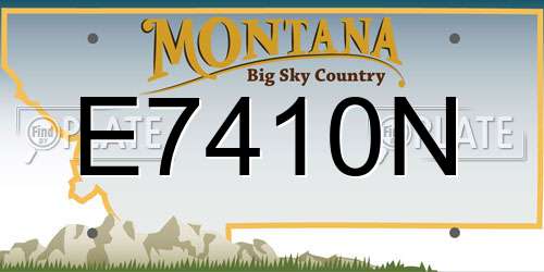 E7410N Montana License Plate
