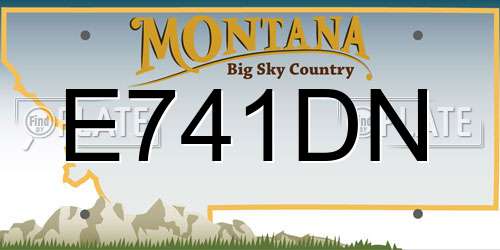 E741DN Montana License Plate