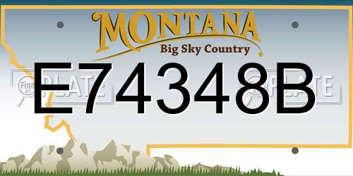 E74348B Montana License Plate