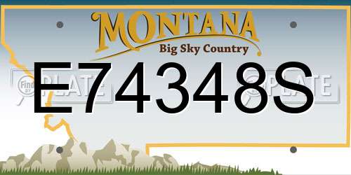 E74348S Montana License Plate