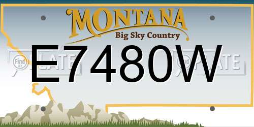 E7480W Montana License Plate