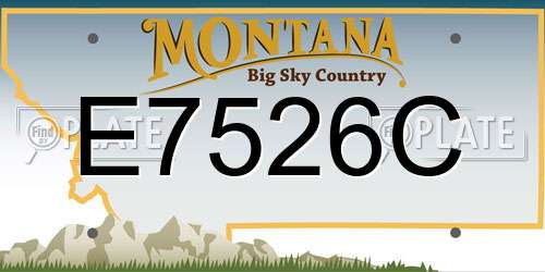 E7526C Montana License Plate