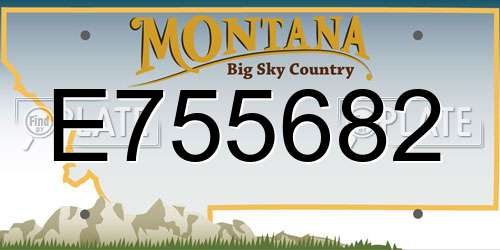 E755682 Montana License Plate
