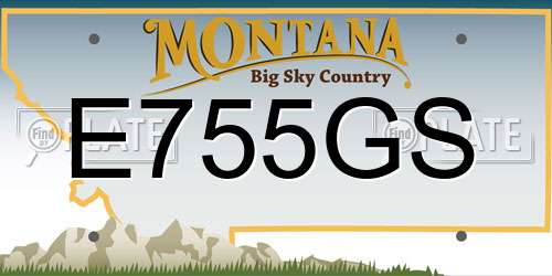 E755GS Montana License Plate