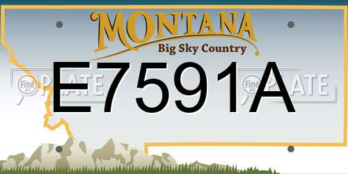 E7591A Montana License Plate