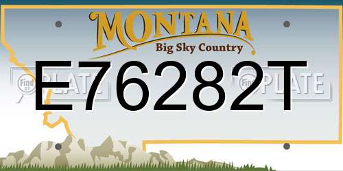 E76282T Montana License Plate