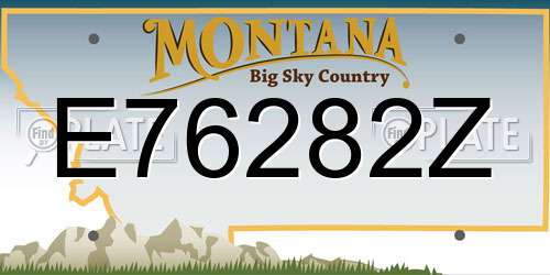 E76282Z Montana License Plate