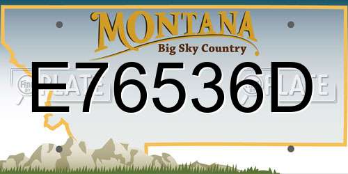 E76536D Montana License Plate