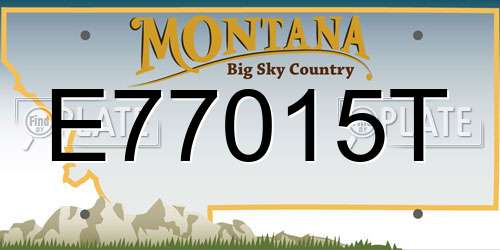 E77015T Montana License Plate