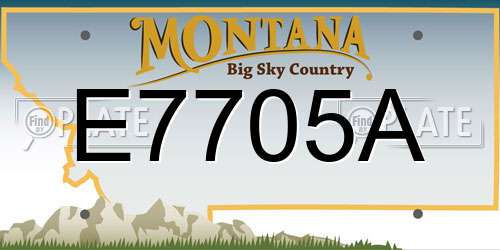 E7705A Montana License Plate
