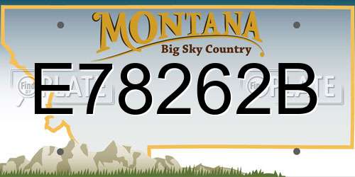 E78262B Montana License Plate