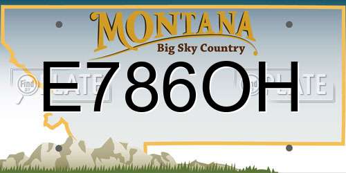 E786OH Montana License Plate