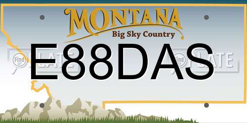 E88DAS Montana License Plate