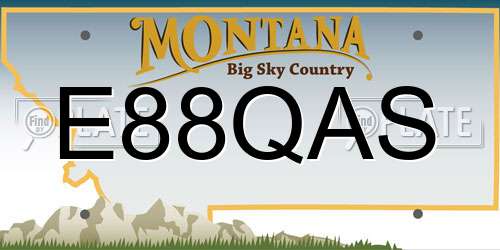 E88QAS Montana License Plate