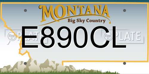 E890CL Montana License Plate