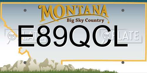 E89QCL Montana License Plate
