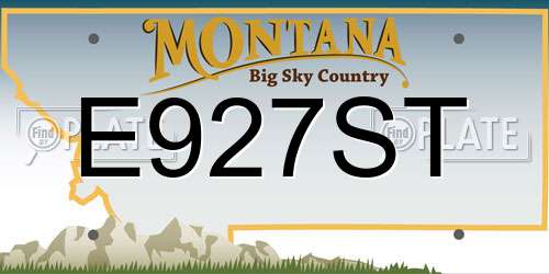 E927ST Montana License Plate