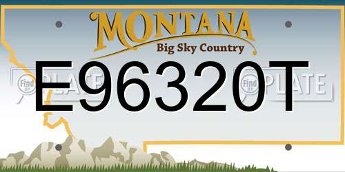 E96320T Montana License Plate