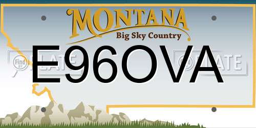 E96OVA Montana License Plate