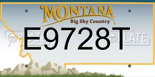 E9728T Montana License Plate