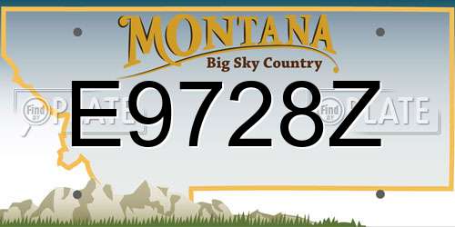 E9728Z Montana License Plate