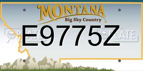 E9775Z Montana License Plate