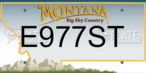 E977ST Montana License Plate