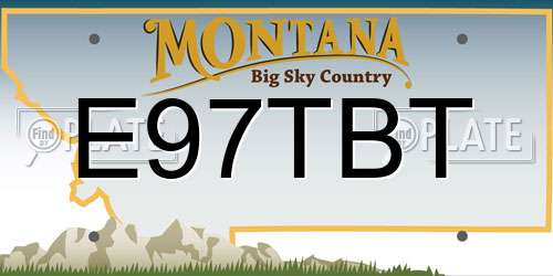 E97TBT Montana License Plate