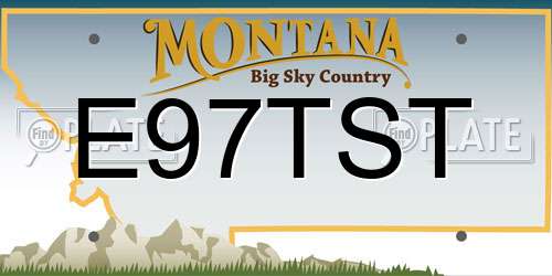 E97TST Montana License Plate