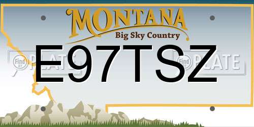 E97TSZ Montana License Plate