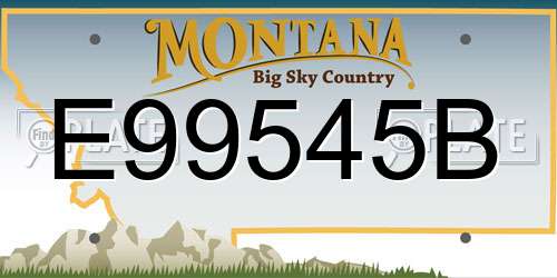 E99545B Montana License Plate