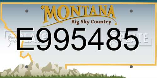 E995485 Montana License Plate