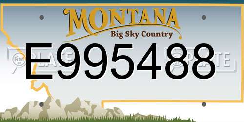E995488 Montana License Plate