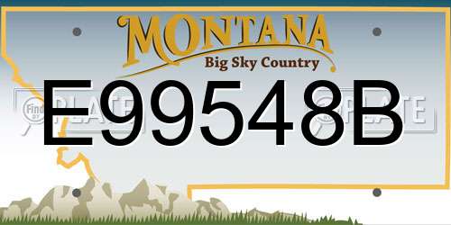 E99548B Montana License Plate