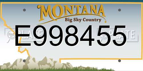 E998455 Montana License Plate