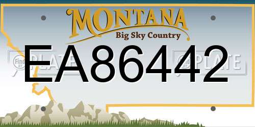 EA86442 Montana License Plate
