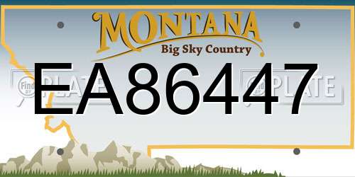 EA86447 Montana License Plate