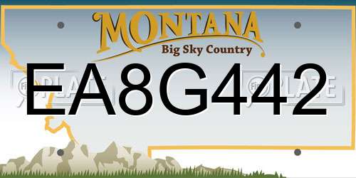 EA8G442 Montana License Plate