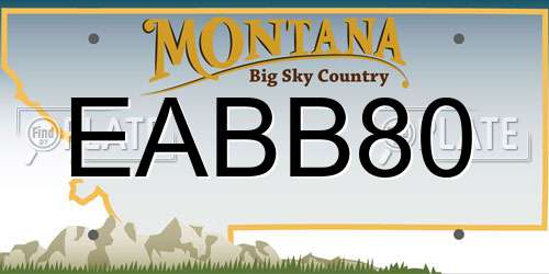 EABB80 Montana License Plate