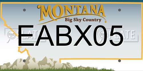 EABX05 Montana License Plate