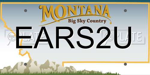 EARS2U Montana License Plate