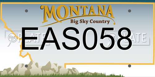 EAS058 Montana License Plate