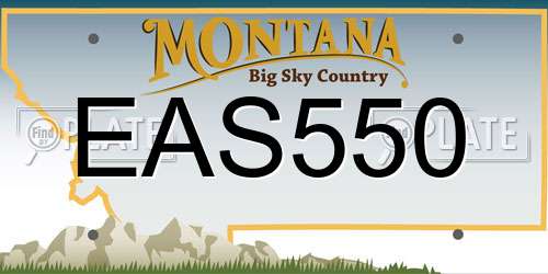 EAS550 Montana License Plate