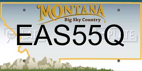 EAS55Q Montana License Plate