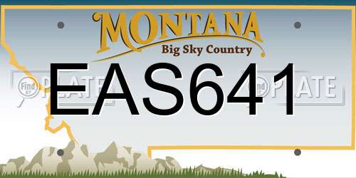 EAS641 Montana License Plate