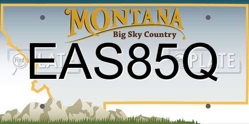 EAS85Q Montana License Plate