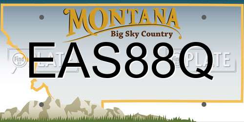 EAS88Q Montana License Plate