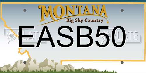 EASB50 Montana License Plate