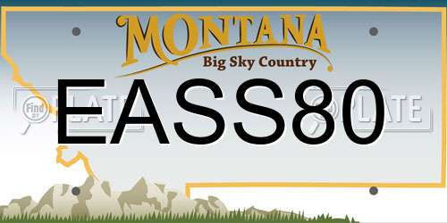 EASS80 Montana License Plate